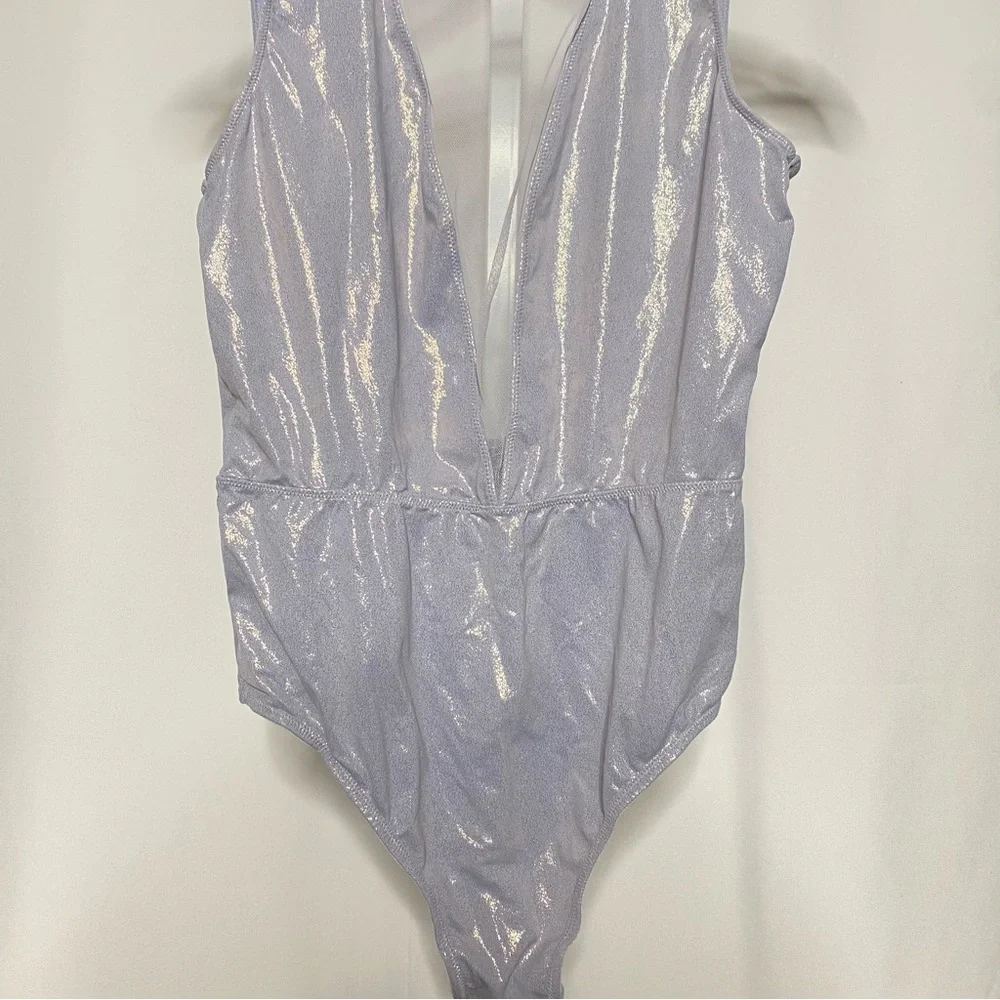 Victoria's Secret Lavender Glitter Bodysuit Sleeveless • M - Picture 2 of 6